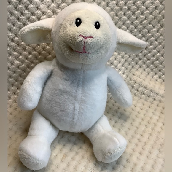 Creature Comforts Plush Lamb Stuffed Animal Embroidered Eyes Toy - Picture 2 of 13